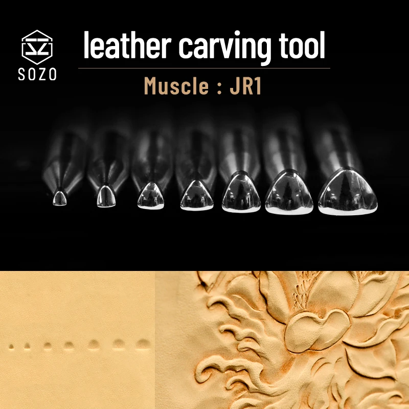 SOZO JR1 Leather Craving Tool Muscle Printing Stamps Realistic Series Saddle Making Embossing 304 Stainless Steel