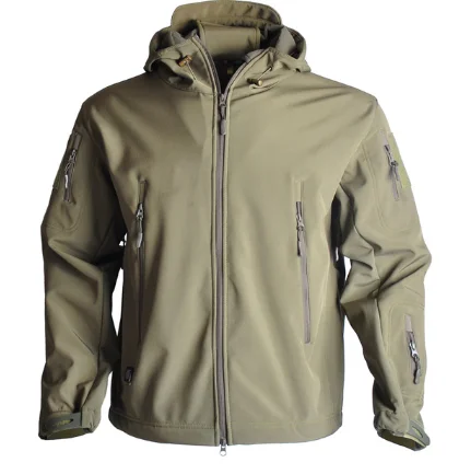 Giacche da trekking pelle di squalo Soft Shell abbigliamento giacca tattica giacca a vento da uomo Flight Pilot Hood giacca da campo in pile militare