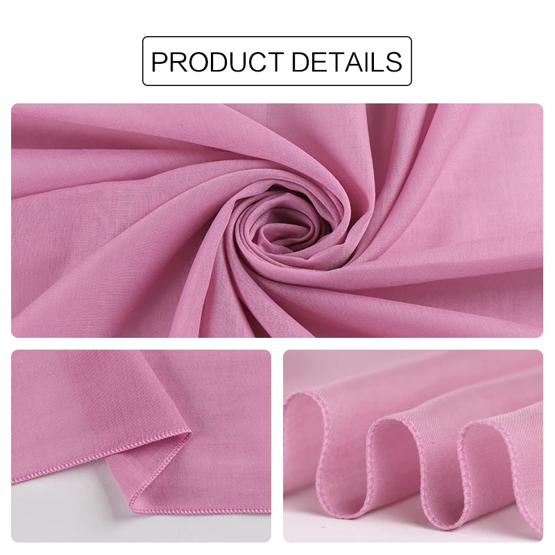 110*110cm plain voile scarf suqre scarves women Muslim Headscarf Summer Thin Hijab Turban Islamic Arab Head Wrap