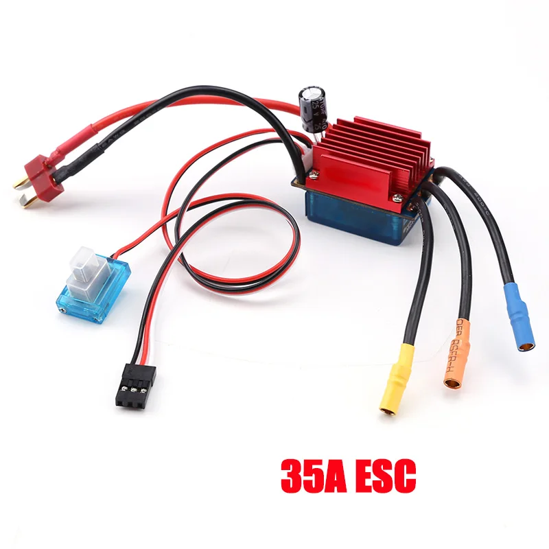 Nowy Rc 25A / 35A ESC bezszczotkowy ESC 2S wodoodporny pyłoszczelny elektroniczny kontroler prędkości z kartą programową do 1/16 1/18 RC Car