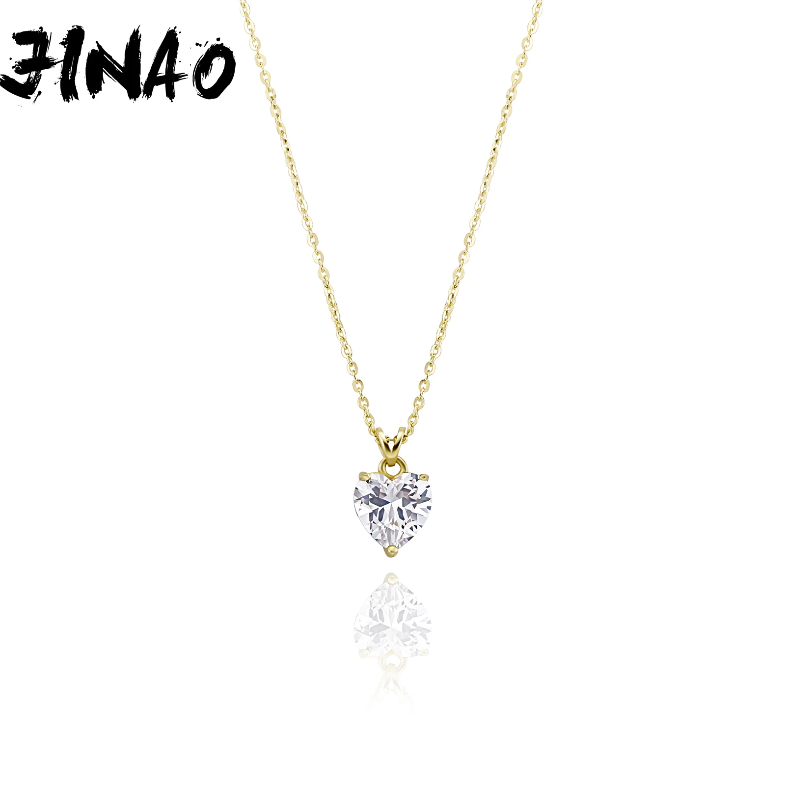 

JINAO 2021 New Fashion High Quality Pendant VVS1 Jewelry Heart shaped Moissanite 925 Sterling Silver Pendant Charming Woman