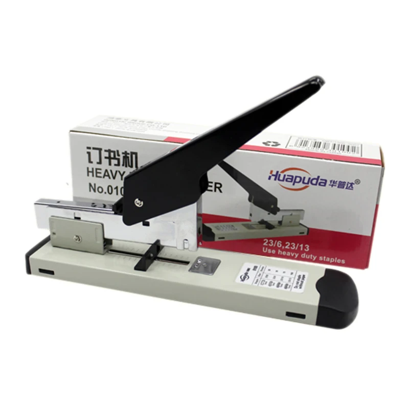 Huapuda 0100 & 0240 โลหะHeavy Duty Staplerขนาดใหญ่ความจุกระดาษBinding/เย็บเครื่องเย็บกระดาษสำนักงานเย็บกระดาษด้วยมือ/...