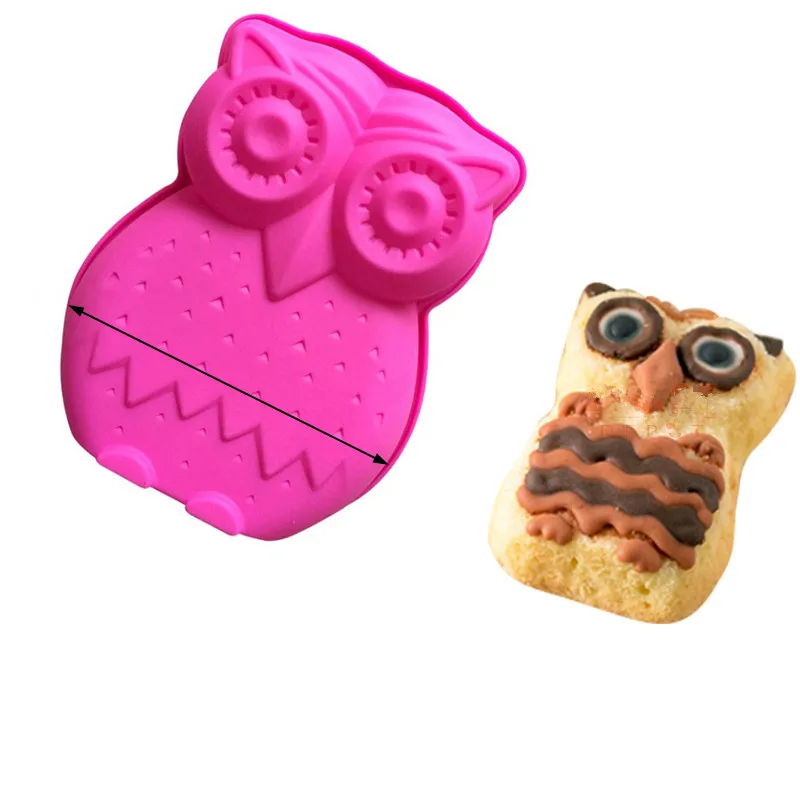 

3D Large Cute Owl Shaped Baking Silicone Cake Mold Handmake Chocolate Fondant Bread Mould For Kitchen Bakeware Cake Pan Tools