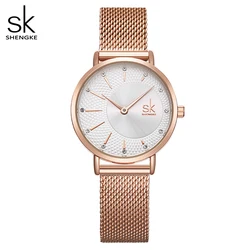 SK-relógio de quartzo ajustável para mulheres, mostrador casual, designer preciso, Milan Strap, moda