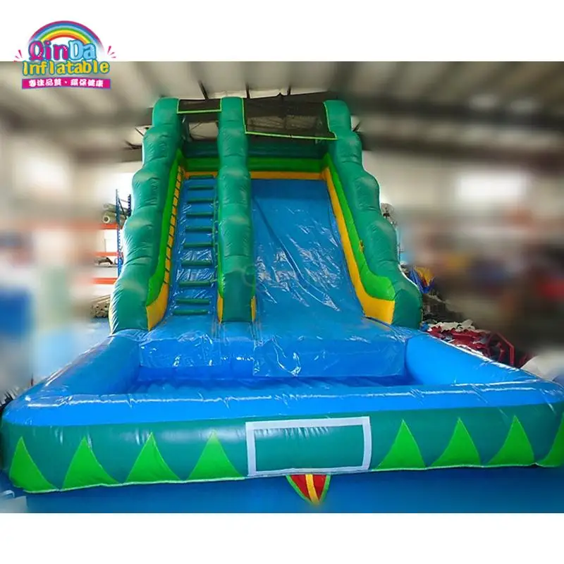 Inflatable Cheap Water Slide With Pool / Summer Inflatable Slide With Pool For Kids / Rental Inflatable Water Slide For Sale