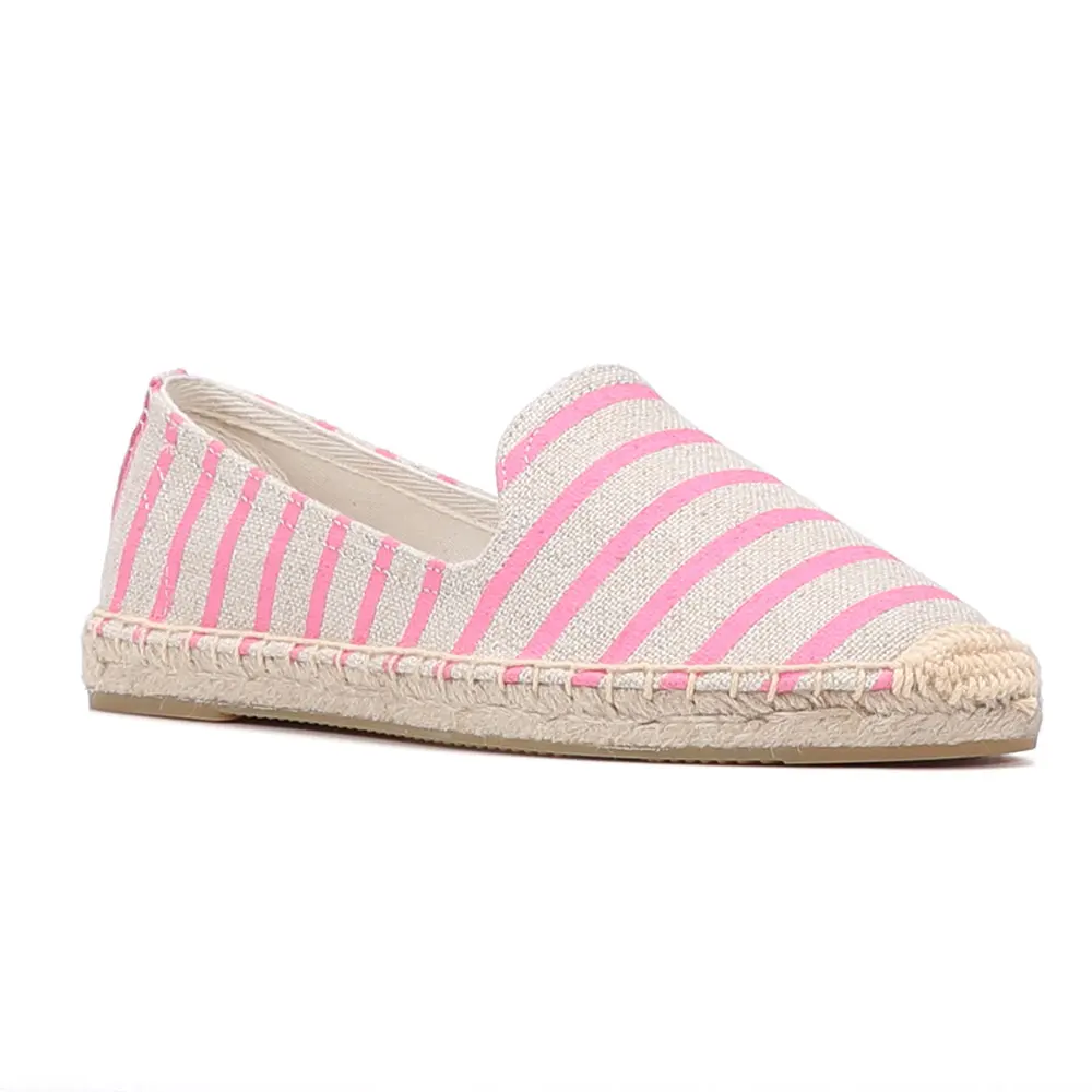 Sale Time-limited Platform Hemp Rubber Slip-on Casual Striped Zapatillas Mujer Sapatos Womens Espadrilles Flat Shoes