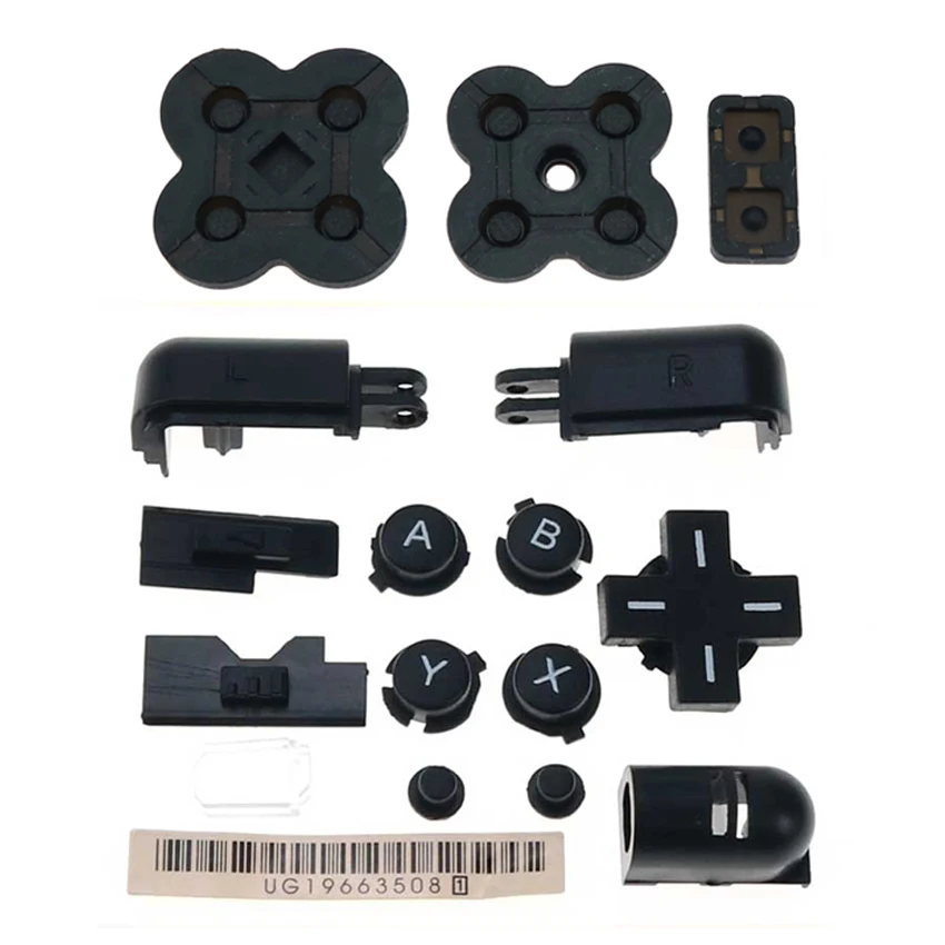 JCD dla NDS Lite zamiennik A B X Y L R D przycisk krzyżowy dla NDSL pełny zestaw przycisków i gumy przewodzącej