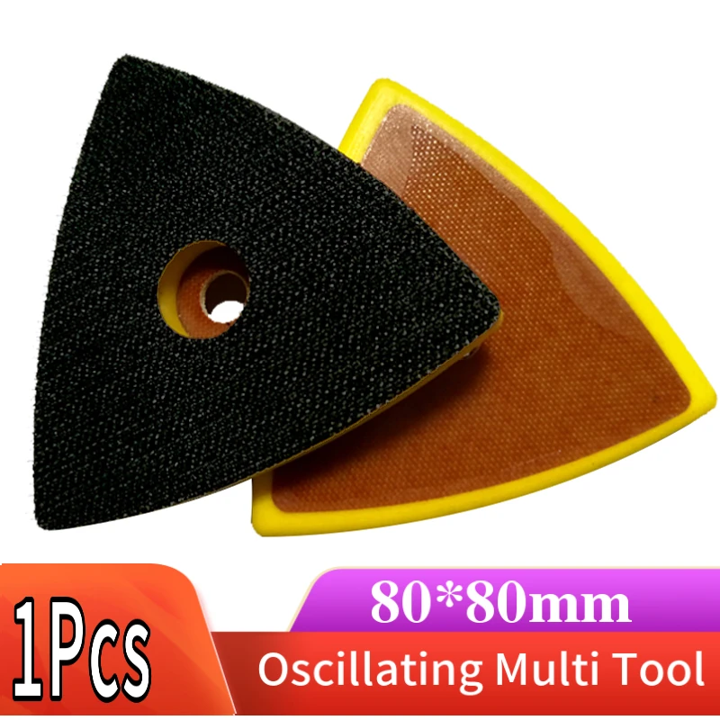 Triangle Sanding Backup Pad with Center Hole 80*80*80mm Hook and Look Sander Backing Plate for Grinding & Polishing