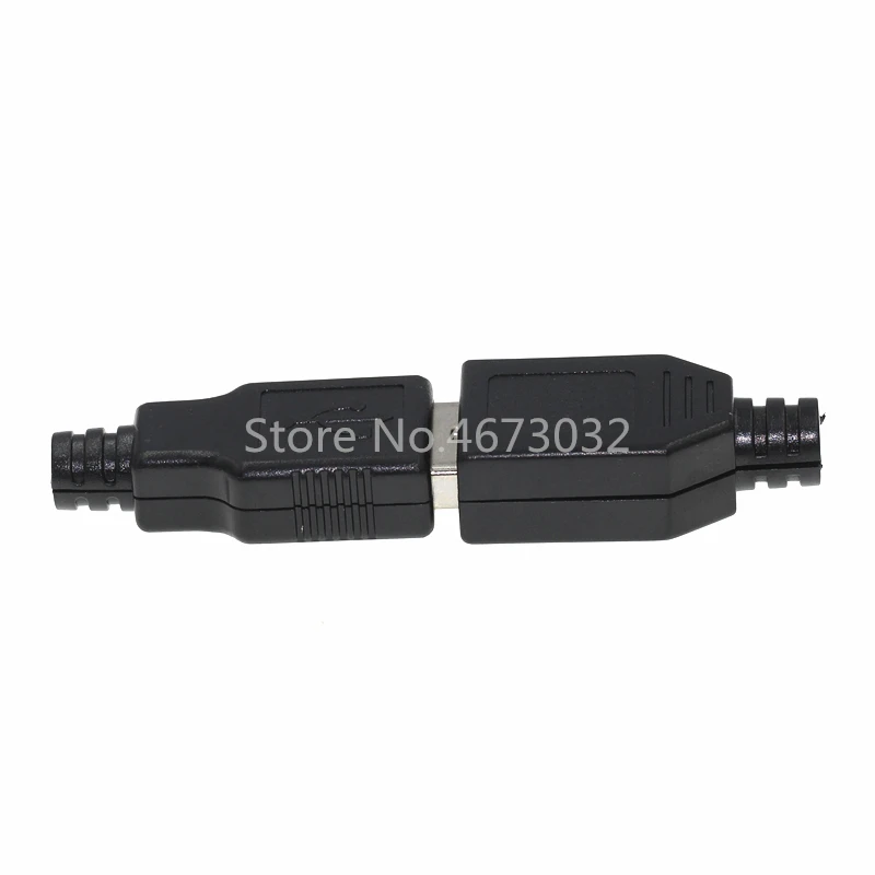 10PCS Type A Male Female USB 4 Pin Plug Socket Connector With Black Plastic Cover Type-A DIY Kits