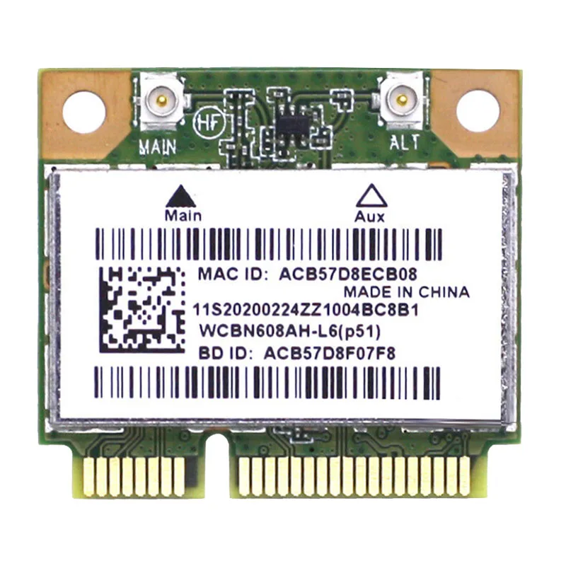 Atheros AR5B225 AR9485 Half Mini PCI-E WIFI For Bluetooth 4.0 Wireless Card For Lenovo G400 G400S G500 G405 M490