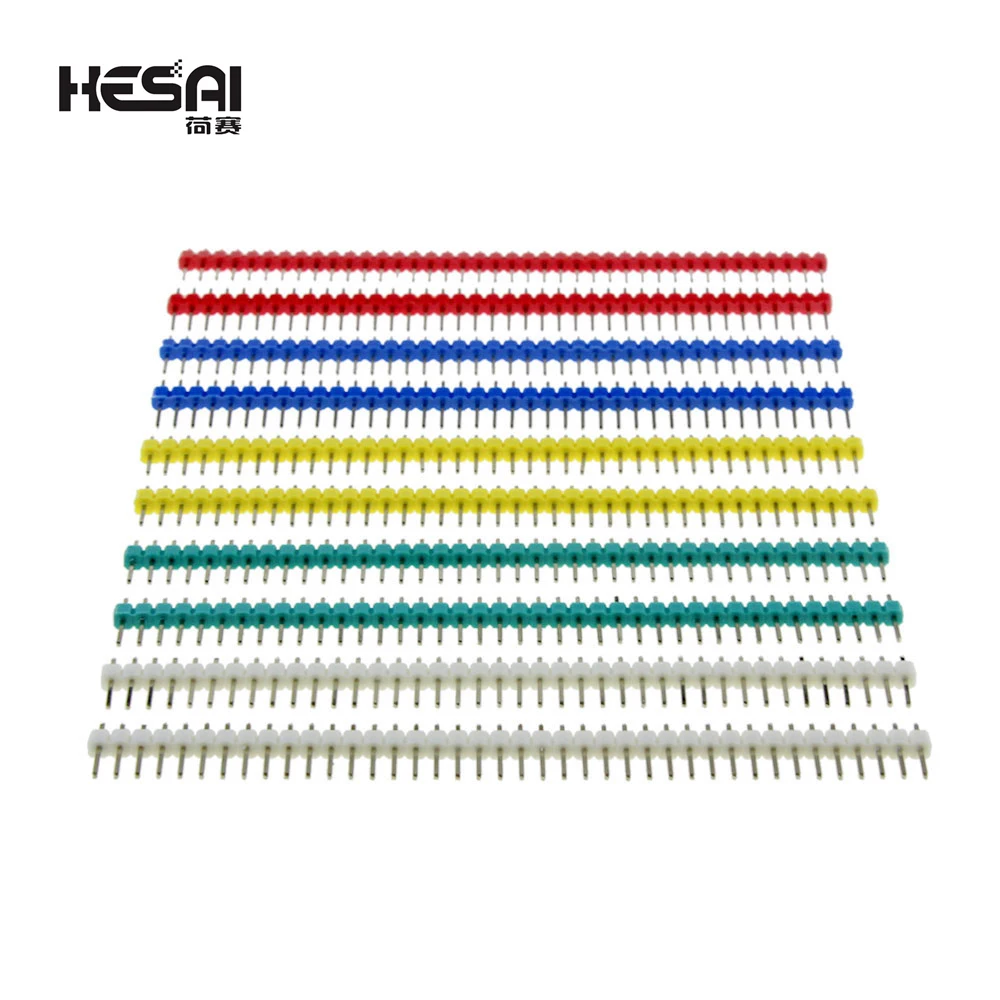 10PCS 40Pin 1x40 Single Row Male 2.54 Breakable Pin Header Connector Strip For Arduino Diy Kit