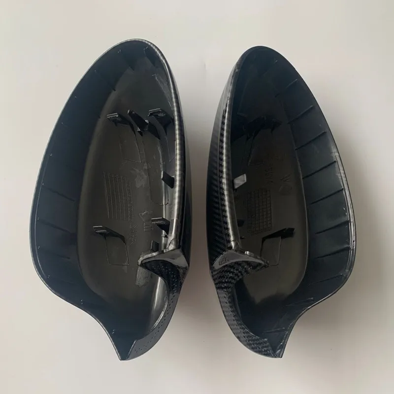2 Pcs Carbon Fiber Rearview Mirror Cover Caps Shell For BMW 1 3 Series E81 E82 E87 E88 E90 E91 E92 E93 2004-2009 Car Accessories