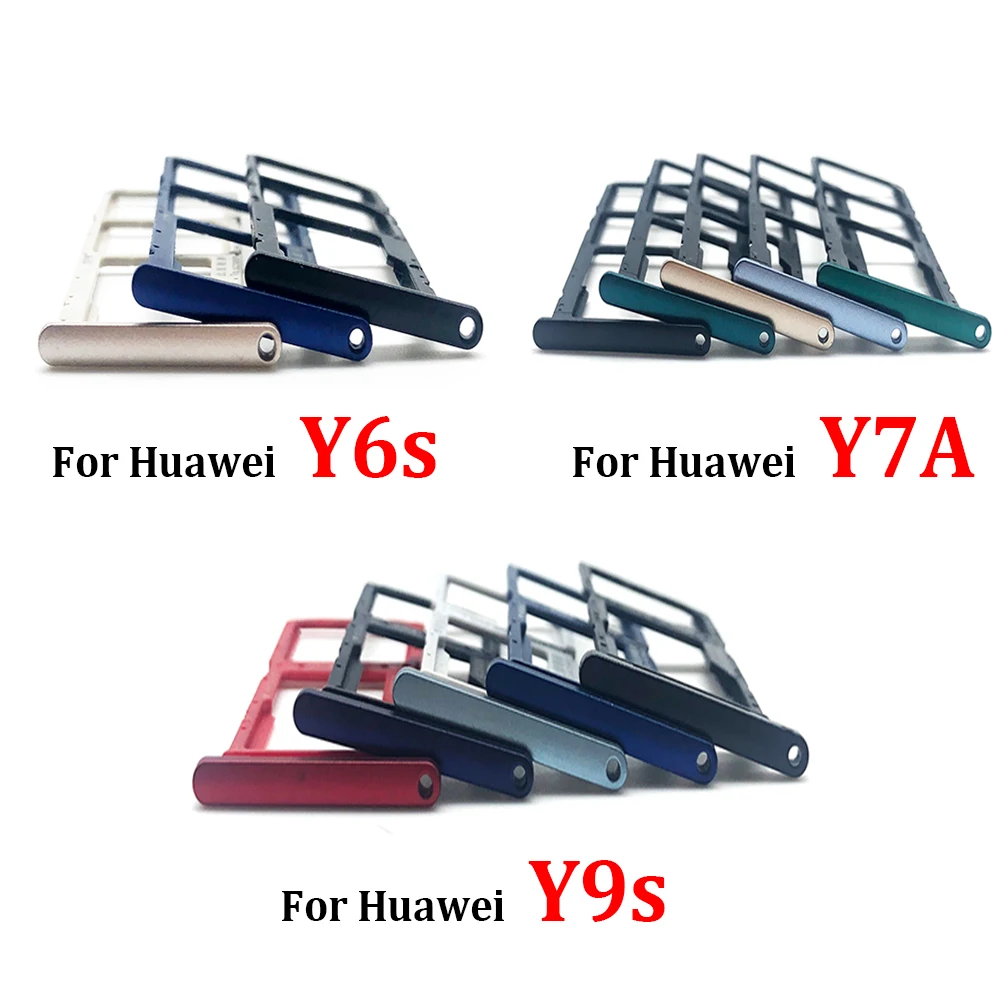 10Pcs/Lot, SIM Card Tray Slot Holder Adapter Accessories For Huawei Y6S Y7A Y9S