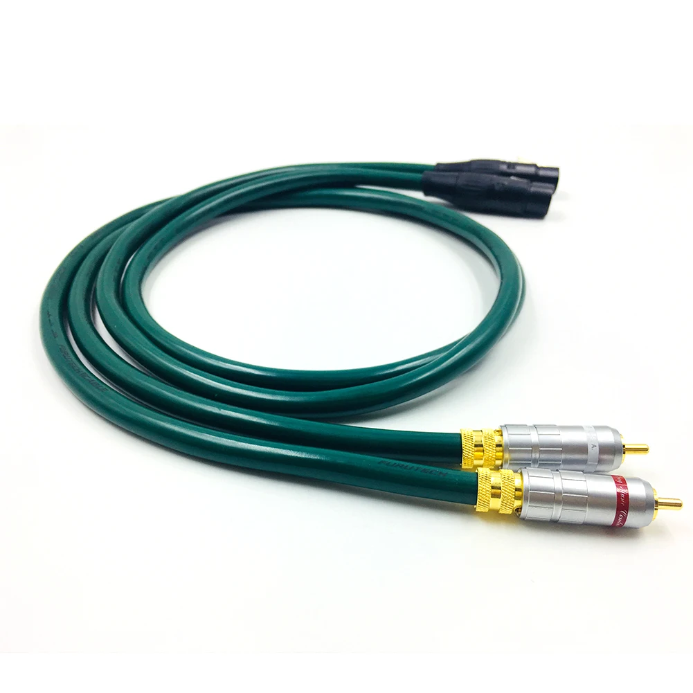 HiFi  FURUTECH FA-220 OCC RCA Male to Dual XLR Female Audio Cable To 2 XLR Male Female Plug Coax Adapter Video Wire