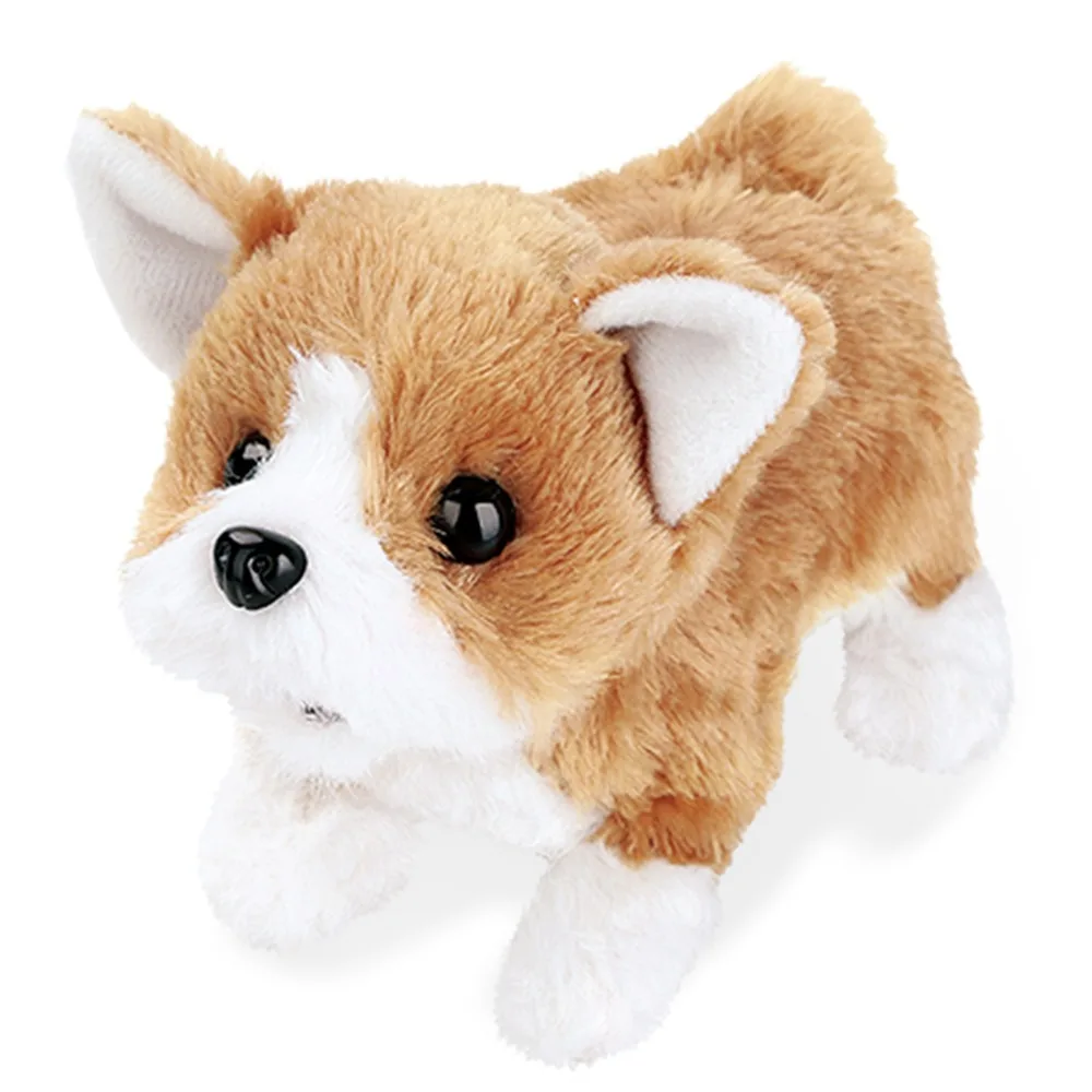 Perro Robot electrónico de peluche para niños, juguete de peluche para caminar, ladrido, Wag Tail, regalo de cumpleaños