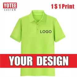 YOTEE2021 new cheap cotton short-sleeved polo shirt company group business casual custom embroidery men's polo custom 17 colors