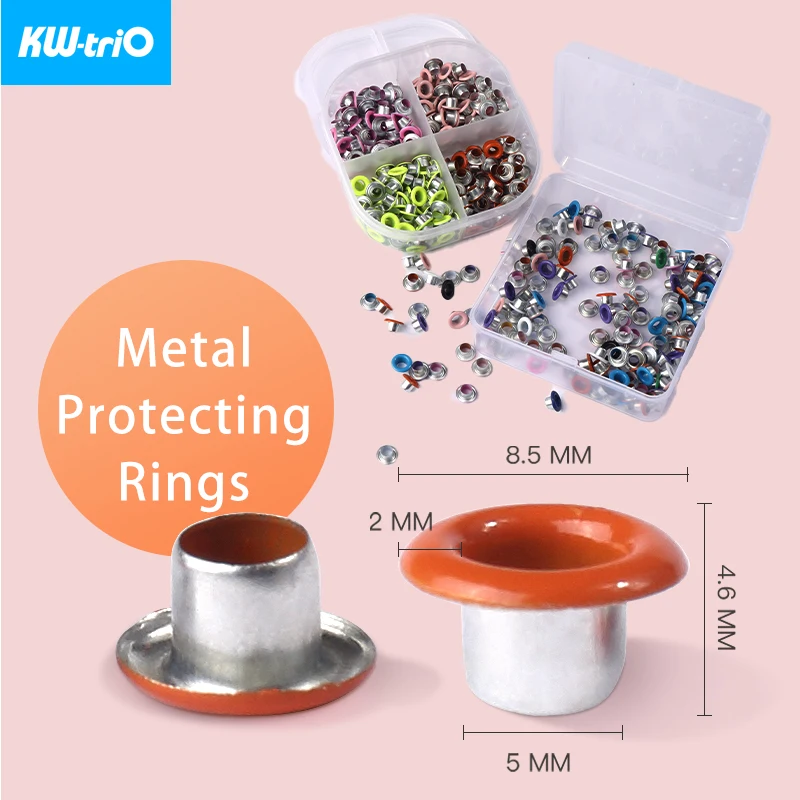 KW-triO Papier Schutz Ringe Runde Loch Metall Ringe Runde Loch Locher Maschine Loch Puncher DIY Sammelalbum Bindung liefert