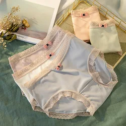Underwear Women Cute Cotton Girl Panties Female Lace Underpants Mid Waist Sexy Panties Seamless Women's Briefs Girl Underpants