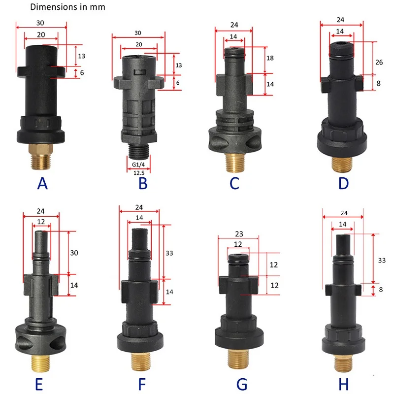 Plastic Adapter Foam Nozzle Foam Generator Snow Foam Lance for Karcher Bosche Sterwins Champion Stihl High Pressure Washer