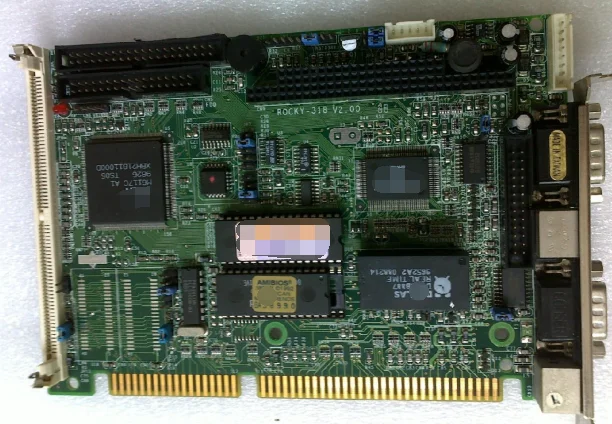 ROCKY-318 100% OK Original IPC Board ISA Slot Industrial motherboard Half-Size CPU Card PICMG10 With CPU RAM