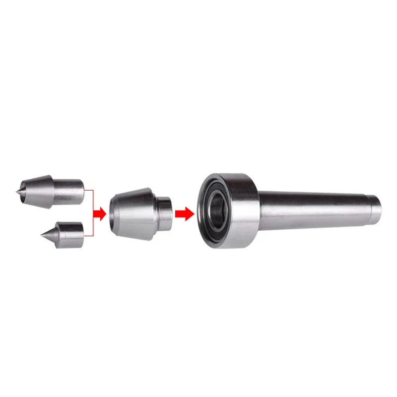 1 Set MT2 Cap Type Movable Tail Thimble For Woodworking Lathe
