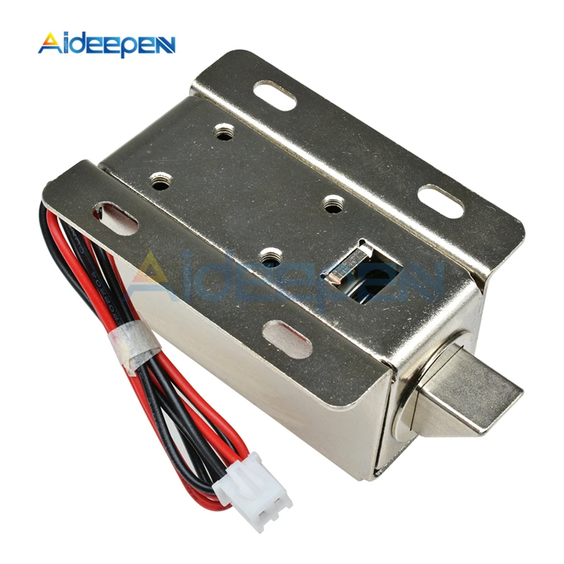 DC 12V 0.6A 600mA Electric Solenoid Lock Tongue Lock With Wire For Electric Control Cabinet Door Drawer Locks Electronic Locks