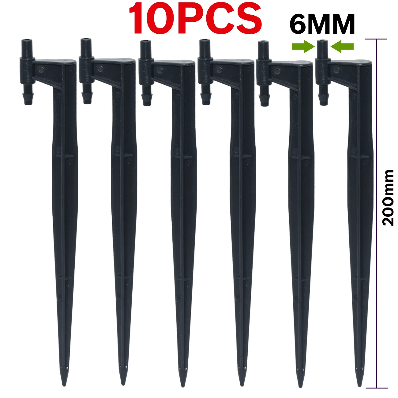 KESLA 10PCS Garten Tropf Bewässerung 20cm Stake Unterstützung Halter für 6 & 7,5 MM Düse Sprinkler Verbinden 1/4\'\' schlauch Bewässerung Bonsai