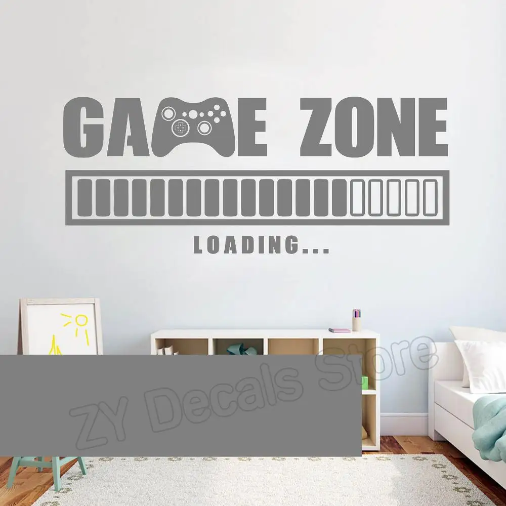 Boy Bedroom Door Decal Vinyl Wall Stickers Game Zone Loading Posters Wall Decals Home Interior Decor Background Gamer A525