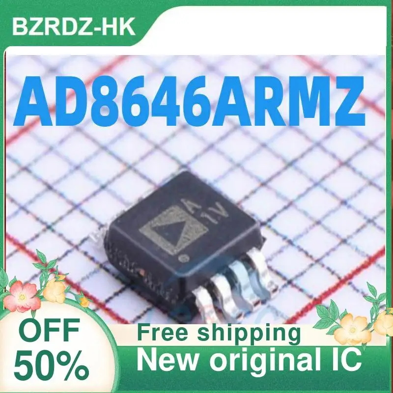 10PCS  AD8646ARMZ AD8646ARM 8646  A1V  MSOP8 New original IC