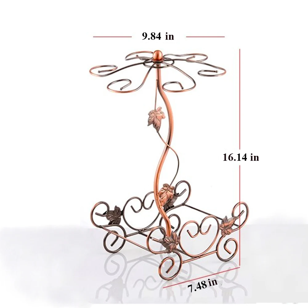 Metalowy stojak na wino Wiszący uchwyt na kieliszki do wina Stojak na wino Stojak na kieliszki Półka Stojak na wino Stojak na wino Wspornik