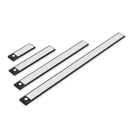 LED Under Cabinet Light with PIR Motion Sensor, USB Charging Night Light, Lamp for Wardrobe, Cupboard, Closet