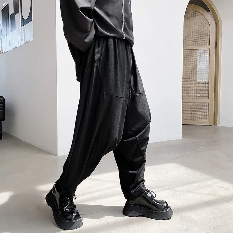 

Men's New Summer Dark Classic Fashion Trend Hanging Crotch Pants Casual Loose Large Size Nine Pants