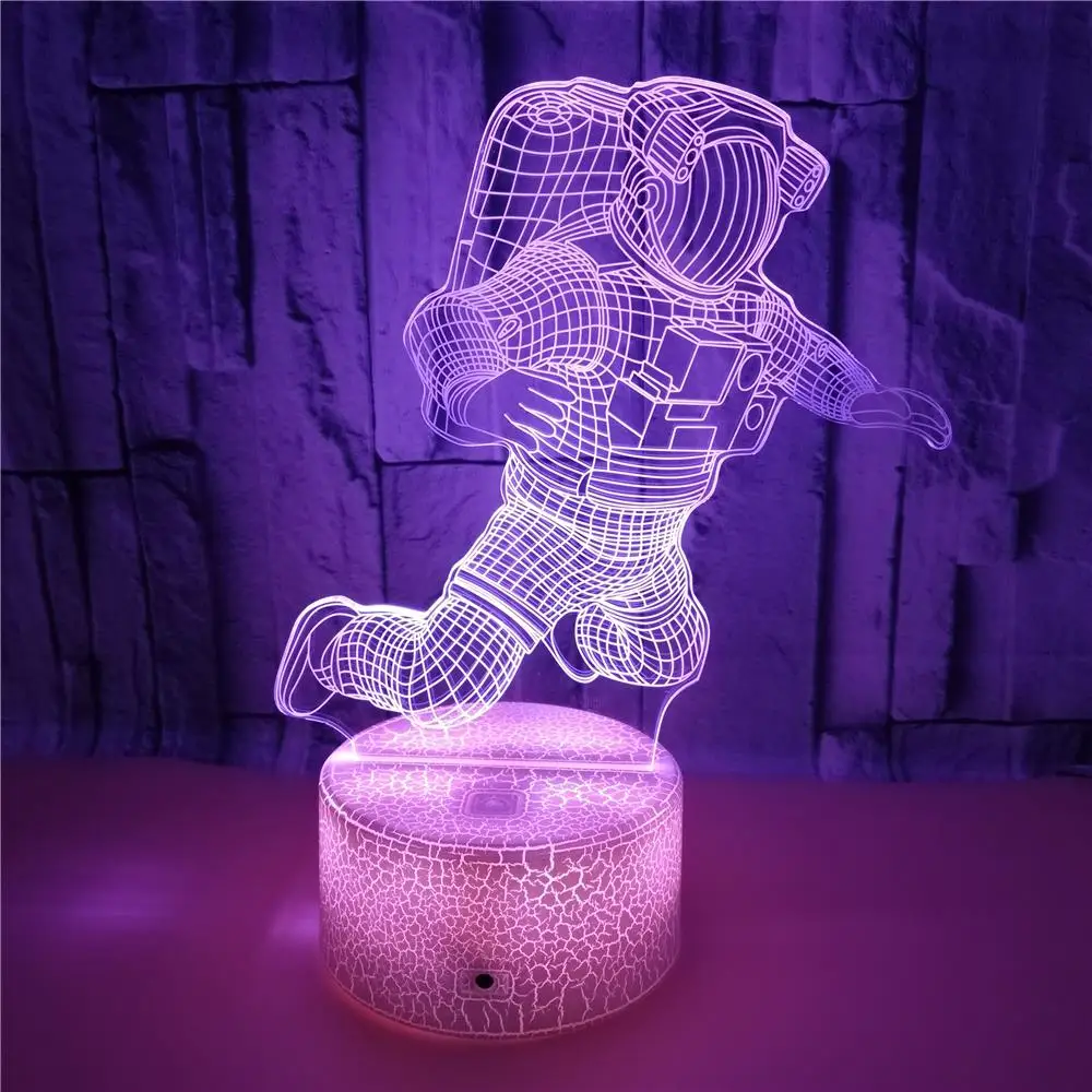 3d Led Night Light Astronaut Figure Desk Lamp for Kids Bedroom Decor Table Lamp Children Projection Light Aerospace Gifts