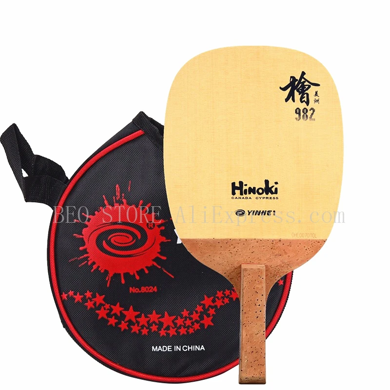 YINHE-Raquette de tennis de table JS Hinoki, raquette de ping-pong, lame de tennis japonaise, 1 pli, solide, 982