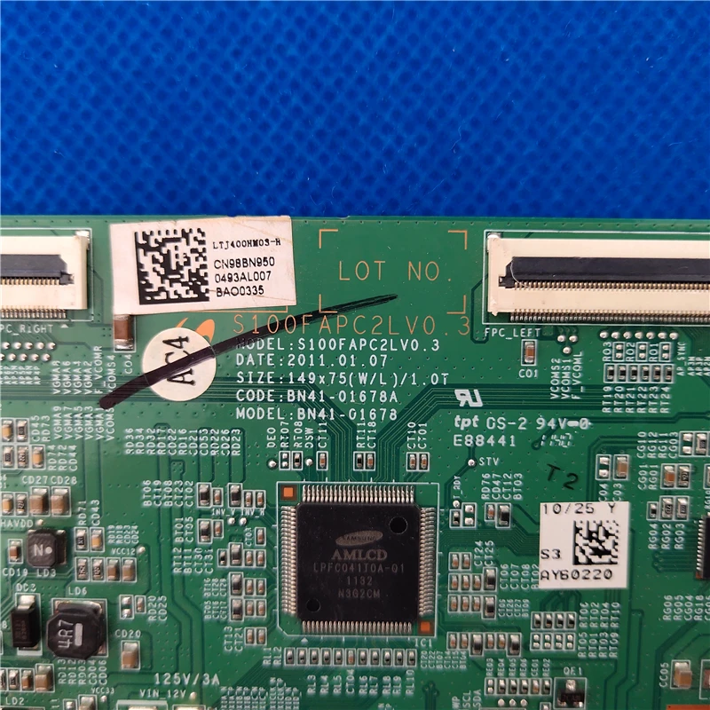 Good test S100FAPC2LV0.3 for Samsung logic board UE40D5520RWXRH UE40D5500RWXXH BN41-01678A T-CON board UE40D5520RW UE40D5500RW