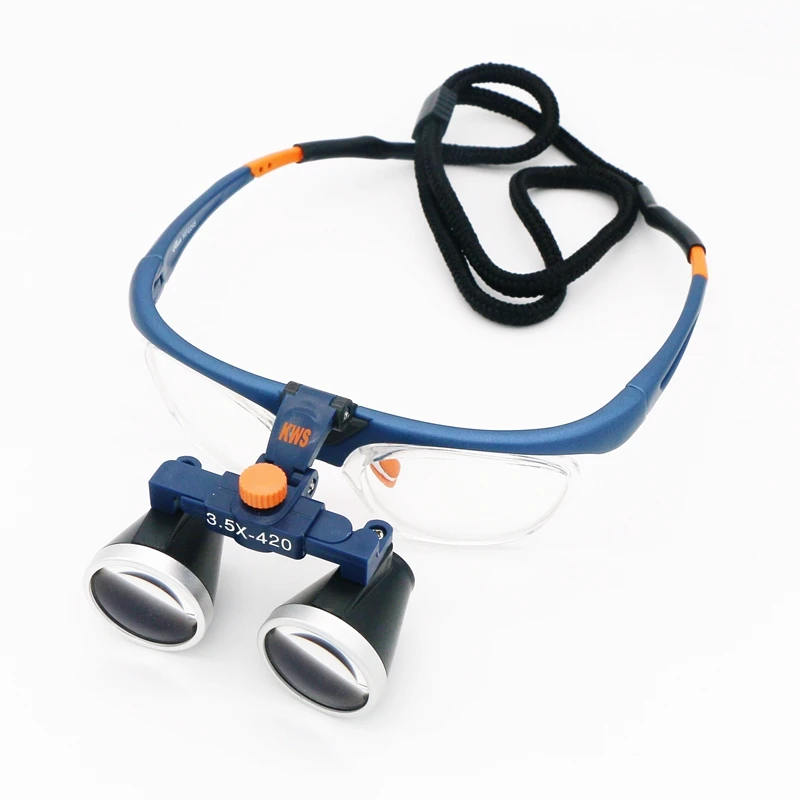 2.5X 3.5X Dental Surgery Medical Frame Galileo Binocular Loupe Optical Magnifier Angle Adjustable for Surgical Operation Beauty