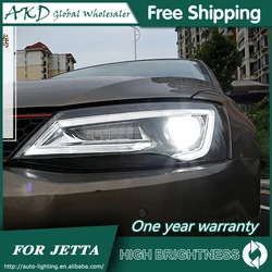 Headlights For VW Jetta 2011-2018 Jetta mk6 mk7 DRL Day Running Light Head Lamp LED Bi Xenon Bulb Fog Lights Car Accessory