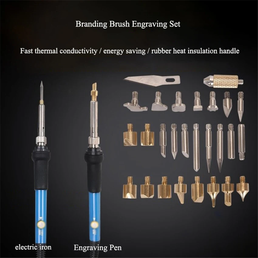 110V/220V Electric Soldering Irons Set Adjustable Temperature Soldering Iron Carving Pen Engraving Wood Pyrography Welding Tools