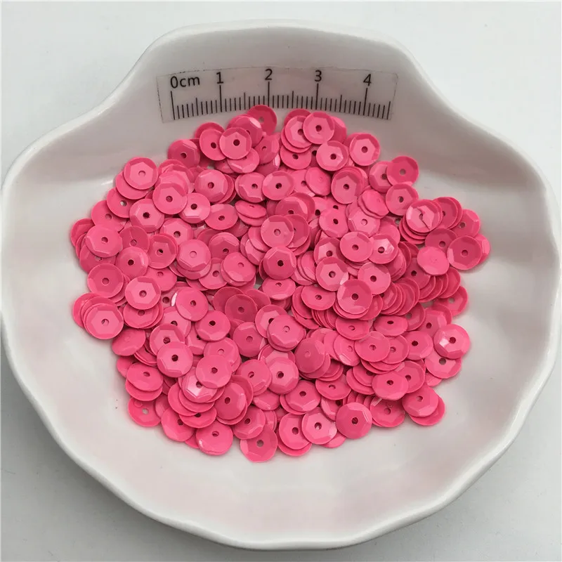 10g 6 millimetri di Colore Solido Tazza di PVC Paillettes Scintillio di Paillettes Per I Vestiti, Cappello, Scarpe. Bambini FAI DA TE. Artigianato