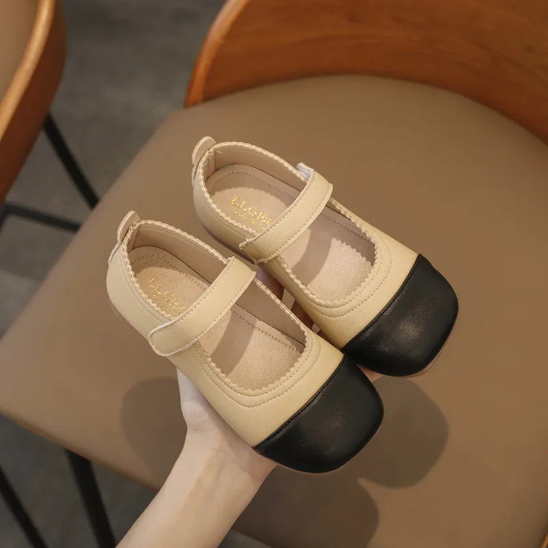 Girls Princess Shoes Fashion Patched Children Leather Shoes Kids Single Shoes for Spring Autumn chaussure fille 1 2 3 4 5 6 7T