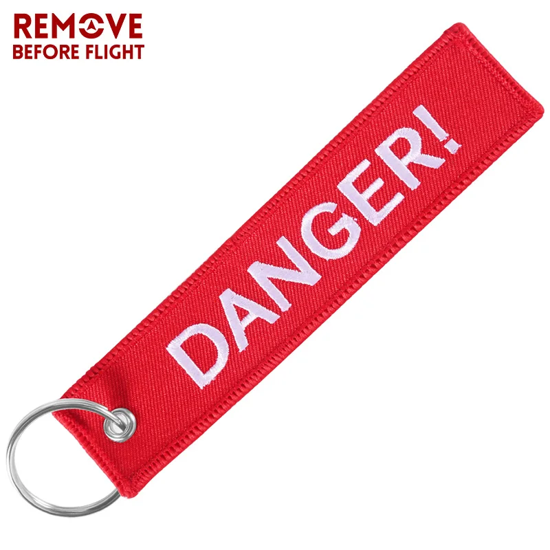 Chaveiro de motocicleta perigoso, chaveiro de bordado para moto e carros, chaveiro personalizado
