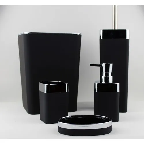 

Arow Acrylic Bathroom Set Matt Black 5 Piece