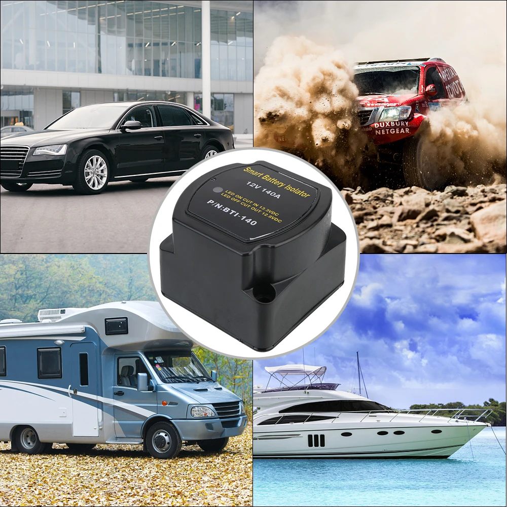 Auto Smart Batterie Isolator 12V 140A Auto Zubehör Relais VSR für Camper Ladung 2 Batterie Bank Spannung Empfindliche Split ladung