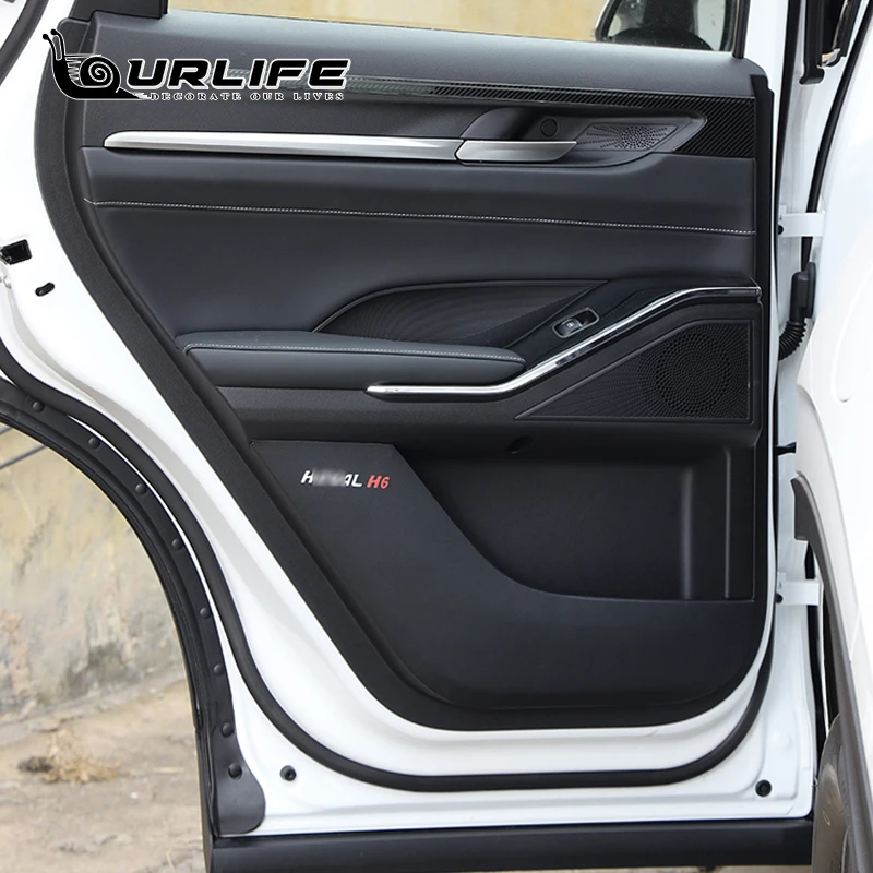 Leather Car Door Anti Kick Pad Protection Side Film Protector Stickers Accessories For Great Wall Haval H6 2021 2022 2023 3th GT