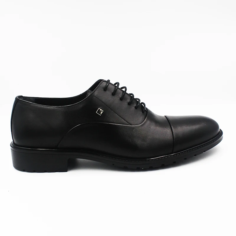 Fosco Genuine Leather Black Classic Men 'S Shoes 8597