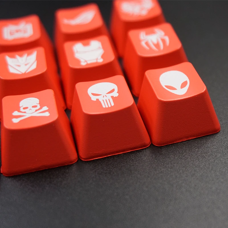 Bàn Phím Cơ Cá Tính Đèn Nền Keycap Màu Đỏ Cho Biến Hình Bát Nhện Sắt Người Ngoài Hành Tinh Punisher Skul Bilibili ROG Cô Gái