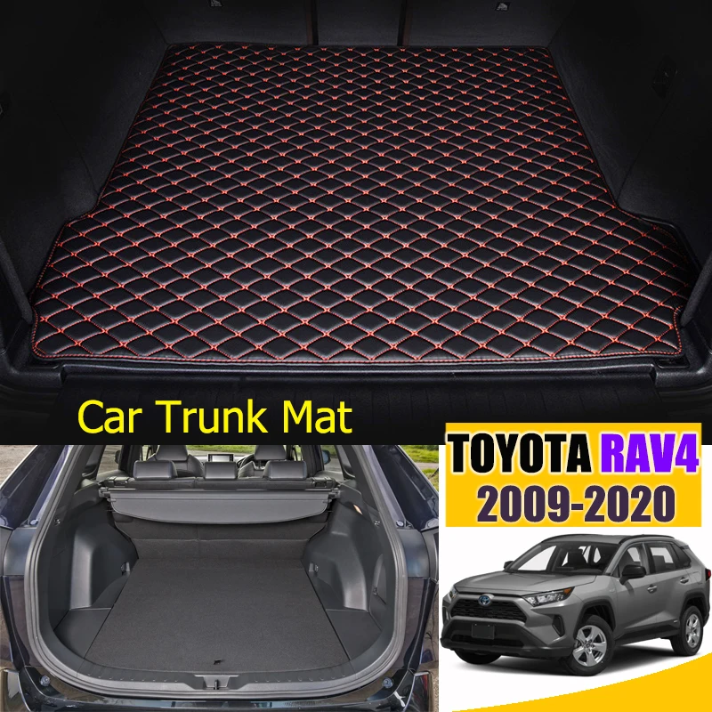 

The Trunk Cargo Leather Liner Car Boot Liner Cargo Compartment Floor Carpet Mud Kick For Toyota RAV4 2009-2020