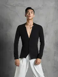 ZYM for Men Long Sleeve Latin Dance Top Wear Men's dance wear Slim Fit ZYMdancestyle Take The Moment Shirt #20603