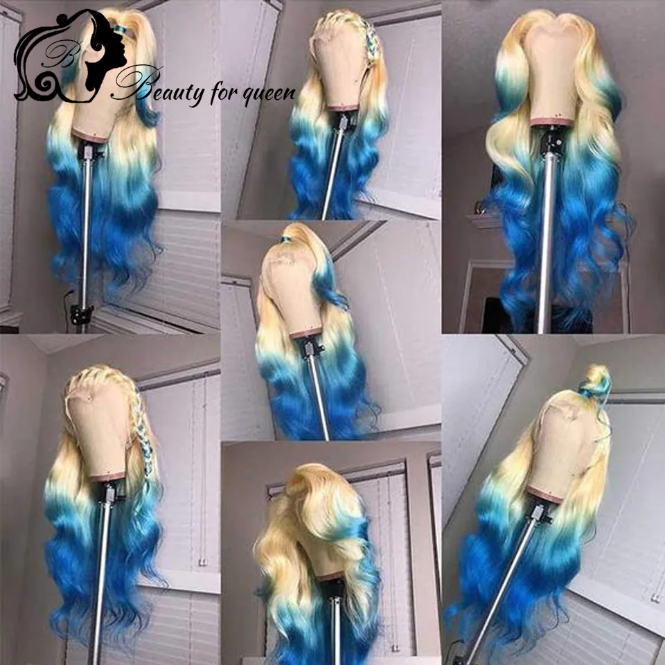 Peruca frontal de renda transparente para mulheres, cabelo brasileiro, perucas pré-arrancadas com cabelo de bebê, peruca dianteira remy, HD, 180%