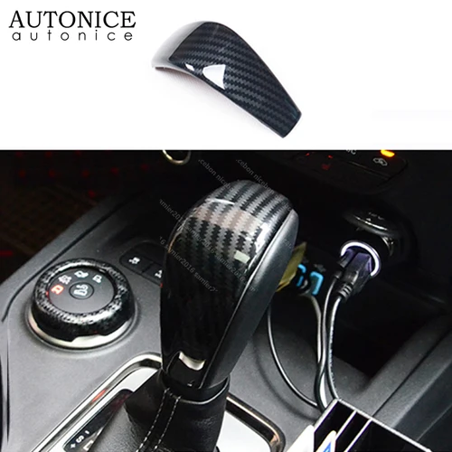 Ajuste para Mazda BT-50 BT50 2012 2013 2014 2015 2016 2017 2018 2019 2020 en cubierta decorativa de perilla de palanca de cambios de Color de fibra de carbono